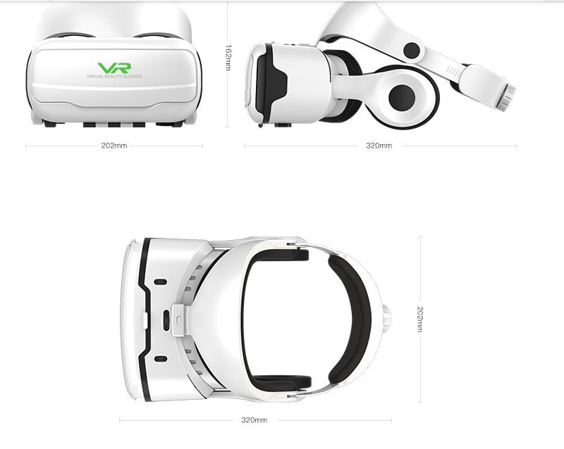 نظارة الواقع الافتراضي (VR) عالية الدقة مع سماعات رأس مدمجة
