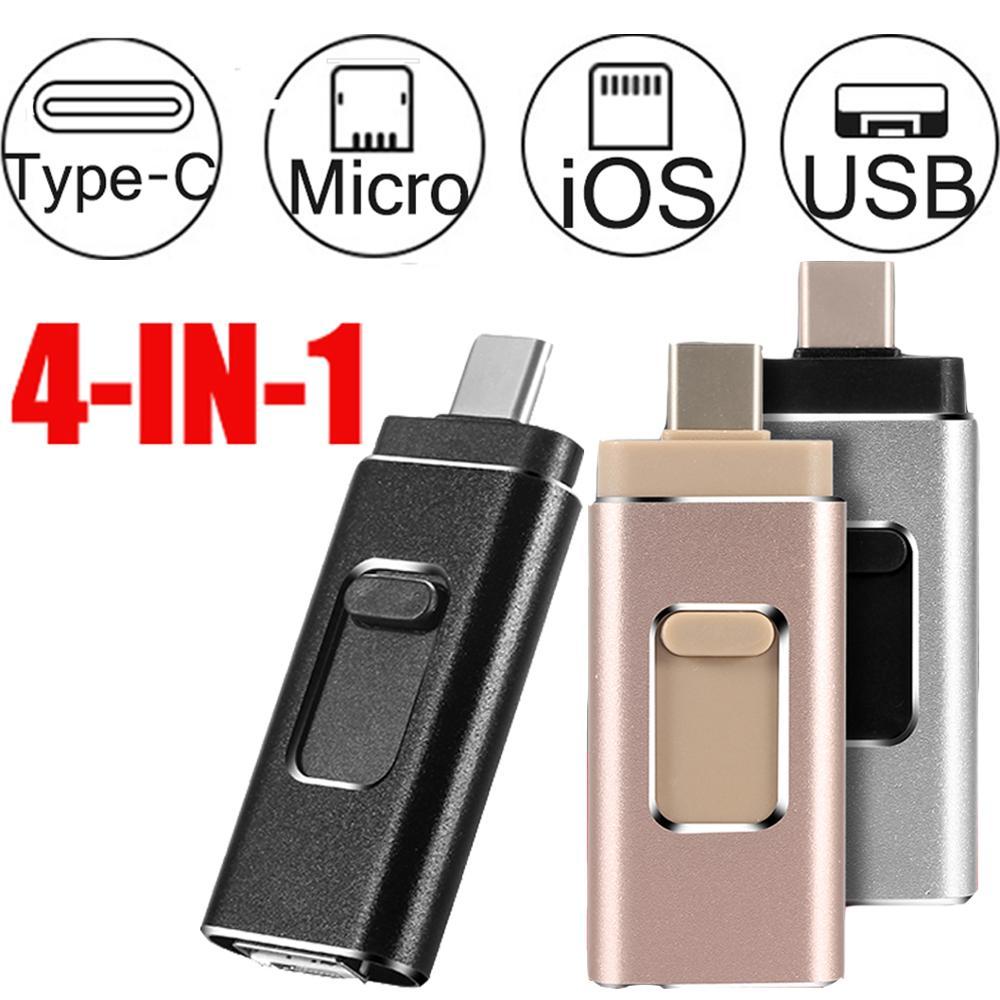 متوافق مع أجهزة Apple، 4 في 1 عصا لأجهزة iPhone وAndroid من النوع C USB Key